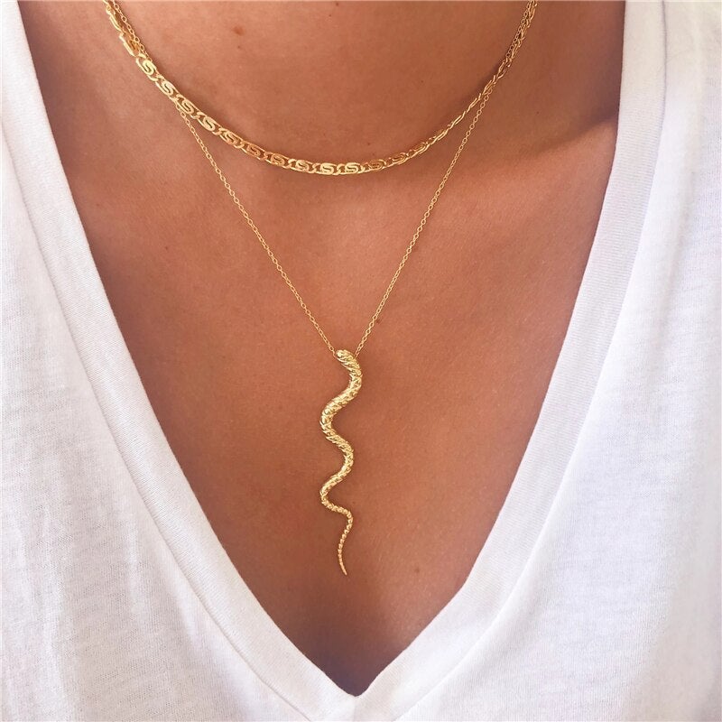 Elegantiška 925 sidabro gyvatės pakabuko kaklo papuošalas stilingam akcentui