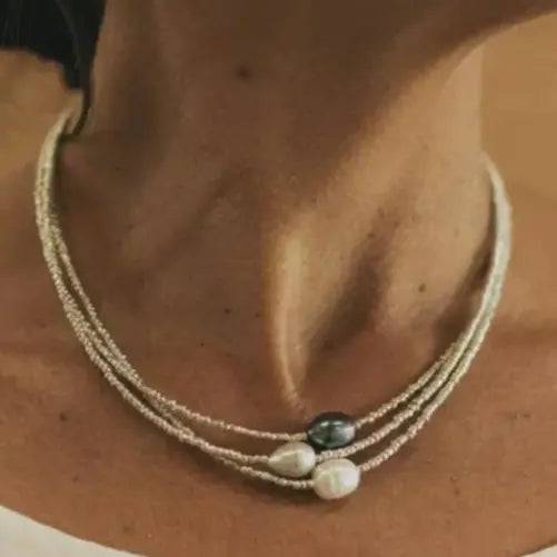 Timeless Natural Pearl Necklace: Lustrous Freshwater Pearl Jewelry for Elegant Women
